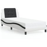  The Living Store Posteljni okvir z LED lučkami belo črn 100x200 cm umetno usnje - Posteljni Okvir, (21441333) | Shoptok.si