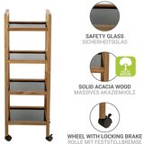 Wenko Crna/u prirodnoj boji kupaonska polica od masivnog bagrema 35x101,5 cm Fondi – | shoptok.hr