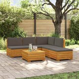  6 kom. Set vanjskih sofa Čvrsto drvo akacije Smeđa | shoptok.hr