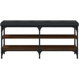  Klupa za cipele smeđa boja hrasta 102x32x47cm konstruirano drvo | shoptok.hr