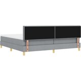 vidaXL Krevet s opružnom podlogom i madracem svjetlosive boje 200x200 cm tkanina | shoptok.hr