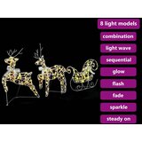 vidaXL LED jelene med 60 LED 3 pcs Toplo bela PET | Shoptok.si