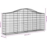  Lučne gabionske košare 25 kom 200x30x80/100cm pocinčano željezo | shoptok.hr