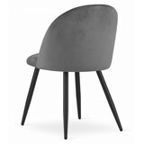  Set 2 BELLO stolice - tamno sivi baršun / crne noge | shoptok.hr