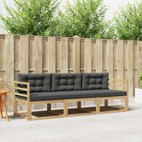  Set vanjskih sofa s jastukom 3 pcs Bijela i antracit Poliester | shoptok.hr