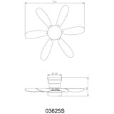 Globo STROPNI VENTILATOR Delores 2700-6500 K | Shoptok.si