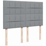 vidaXL Box spring posteljni z vzmetnico svetlo siv 140x190 cm blago | Shoptok.si