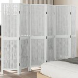 vidaXL Paravan 6-delni bel trden les pavlovnije | Shoptok.si