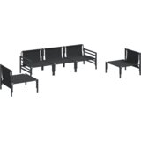 vidaXL Vrtna sedežna garnitura 5 pcs Antracitna Jeklo | Shoptok.si