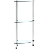 vidaXL Police s 3 razine prozirne 30 x 30 x 67 cm od kaljenog stakla | shoptok.hr