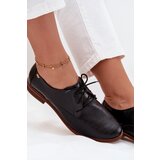 Zazoo Women's Leather Elegant Lace-up Shoes 4238 Black | Shoptok.si