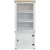  Visok predalnik Bela 74 x 38 x 170 cm Masivno borovo les, (5000217923) | Shoptok.si