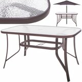 springos stakleni vrtni stol 120 x 70 x 70 cm smeđi | shoptok.hr
