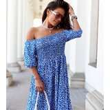 UR/CEO Blue floral midi dress Zetticci | ePonuda.com