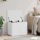vidaXL Škatla za shranjevanje bela 60x42x46 cm inženirski les | Shoptok.si