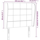 Uzglavlje s ušima krem 103x23x118/128 cm od tkanine | shoptok.hr