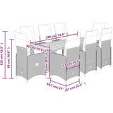 vidaXL 9-dijelni vrtni bistro set od poliratana s jastucima crni | shoptok.hr