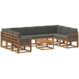  Set vanjskih sofa 10 kom. Prirodna i antracit | shoptok.hr