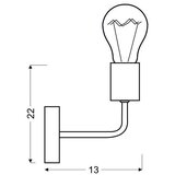 Candellux spill zidna lampa 1X60W E27 crna
