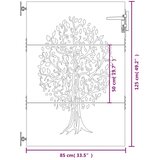  Vrata 85 x 125 cm od čelika COR-TEN s uzorkom stabla | shoptok.hr