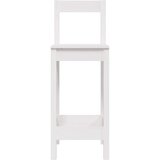  Barske stolice 2 kom bijele 40x41,5x112 cm od masivne borovine | Eponuda.com