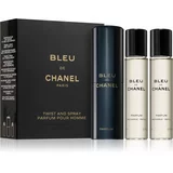 Chanel Bleu de parfum "zasuči in razprši" 3x20 ml za moške