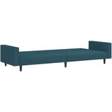 vidaXL Kavč dvosed z ležiščem moder žamet | Shoptok.si