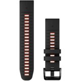 Garmin QuickFit 22 remen za sat, silikon crne/plameno crvene boje | shoptok.hr