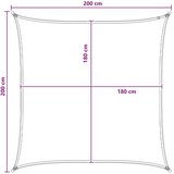  Jedrilica za sunčevu sjenu Četvrtasti 2 x 2 m HDPE - Svijetlosiva i bijela 2 x 2 m | shoptok.hr