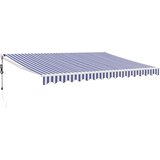  Automatska tenda na uvlačenje plavo-bijela 4 x 3 m | shoptok.hr