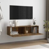  Zidni TV ormarić dimljeni hrast 120x30x30 cm konstruirano drvo | shoptok.hr