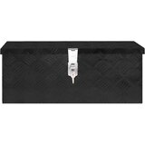  Kutija za pohranu crna 60 x 23,5 x 23 cm aluminijska | shoptok.hr
