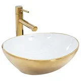 Nadgradni umivaonik Rea Sofia Gold / White
