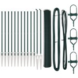 vidaXL Ograjni set Set 2 Temno zelena Kovina 25 metrov z 1 metrom mreže | Shoptok.si