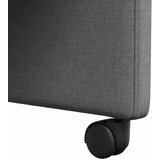 vidaXL jedilni stoli s kolesi 2 pcs temno siva 57 x 67 x 95 cm blago | Shoptok.si