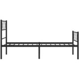  Metalni okvir kreveta uzglavlje i podnožje crni 107x203 cm | Eponuda.com