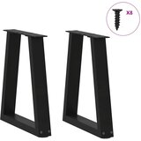  Noge za klub stolić V-oblika 2 kom Crne 28 x (42-43,3) cm Čelik | shoptok.hr