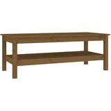 Maison Chic Klubska mizica - kavna mizica - Nizka mizica medeno rjava 110x50x40 cm trdna borovina, (21754600) | Shoptok.si