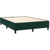 Krevet box spring s madracem LED tamnozeleni 140x200 cm baršun - Tamnozelena 140 x 200 cm Blok s kvadratima | shoptok.hr
