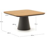 Kave Home Vrtna jedilna miza 148x148 cm Tudons - | Shoptok.si