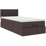  Otomanski krevet s madracem tamnosmeđi 100x200 cm tkanine | shoptok.hr