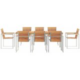  Vrtni set za objed 9 pcs Masivni teak drvo i nehrđajući čelik | Shoptok.si