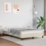 Maison Chic Posteljni okvir - Dvoposteljna postelja - Zakonska postelja krem 120x200 cm umetno usnje, (21692739) | Shoptok.si