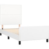  Okvir za krevet s uzglavljem bijeli 100x200 cm od umjetne kože | shoptok.hr