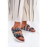 S. BARSKI Women's Slippers With Buckles And Glitter Black S.Barski | Shoptok.si