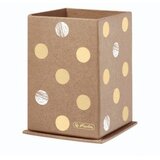 Herlitz Stalak za olovke, Pure Glam, , kartonski sa zlatnim točkicama | shoptok.hr