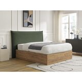 Bobochic Paris Zelena oblazinjena oblazinjena/iz iverne plošče zakonska postelja s prostorom za shranjevanje z letvenim dnom 160x200 cm Charlie – | Shoptok.si