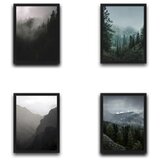 WALLXPERT dekorativna slika u okviru (4 komada) the forest set | ePonuda.com