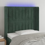  the living store led posteljno vzglavje temno zeleno 103x16x118/128 cm žamet - led vzglavje, (21487869) Cene