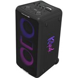Klipsch Miami prijenosni party zvučnik, baterija do 18 h, RGB rasvjeta i karaoke, crni Slike